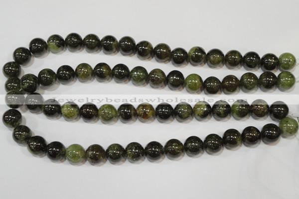 CGA205 15.5 inches 12mm round natural green garnet beads