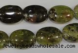 CGA223 15.5 inches 13*18mm oval natural green garnet beads