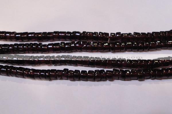 CGA365 15 inches 2*4mm heishi natural red garnet beads wholesale