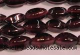 CGA376 15 inches 3*7mm twisted rice natural red garnet beads wholesale