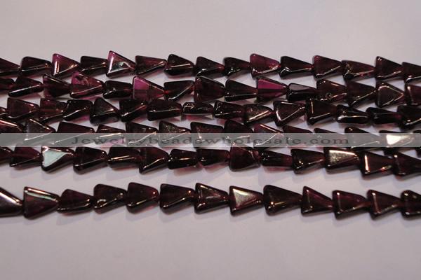 CGA390 15 inches 6*7mm triangle natural red garnet beads wholesale