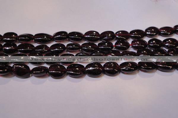 CGA397 15 inches 7*9mm oval natural red garnet beads wholesale