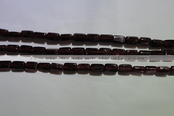 CGA403 15.5 inches 5*8mm rectangle natural red garnet beads wholesale