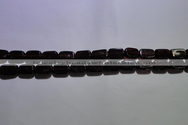 CGA405 15.5 inches 8*12mm rectangle natural red garnet beads wholesale