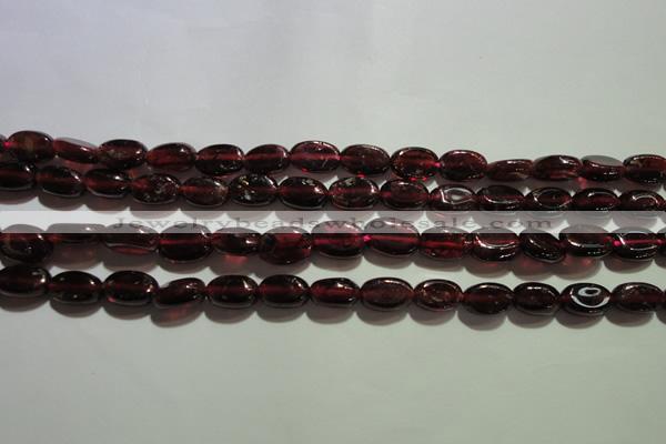 CGA407 15.5 inches 5*7mm oval natural red garnet beads wholesale