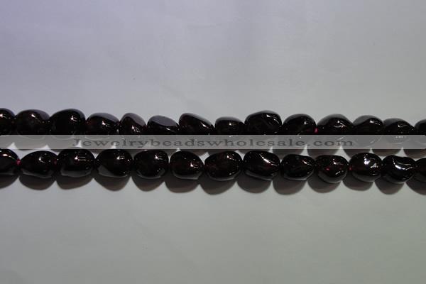 CGA418 15.5 inches 7*9mm nuggets natural red garnet beads wholesale