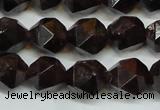 CGA452 15.5 inches 10mm faceted nuggets natural red garnet beads