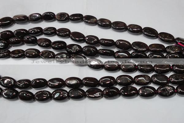 CGA470 15.5 inches 8*12mm oval natural red garnet beads