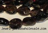 CGA480 15.5 inches 7*9mm faceted oval natural red garnet beads