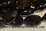 CGA481 15.5 inches 8*12mm faceted oval natural red garnet beads