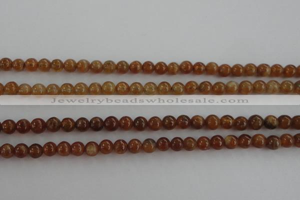 CGA501 15.5 inches 4mm round A grade yellow red garnet beads