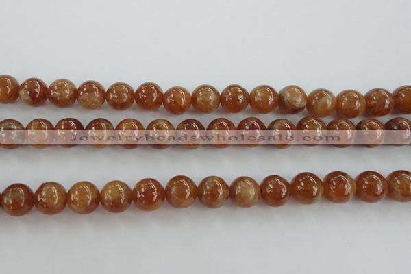 CGA503 15.5 inches 8mm round A grade yellow red garnet beads