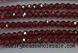 CGA515 15.5 inches 2*2.5mm faceted rondelle red garnet beads