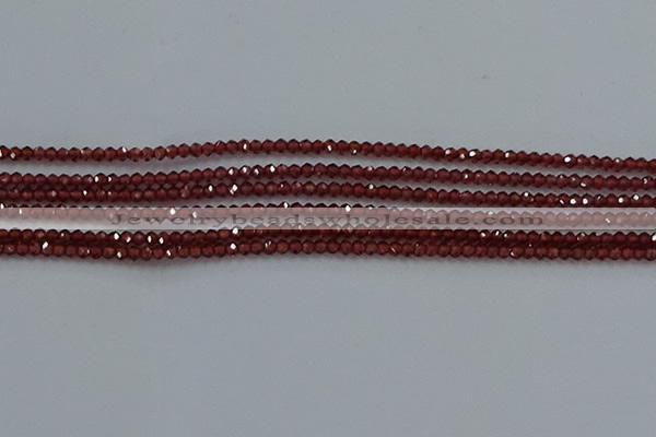 CGA515 15.5 inches 2*2.5mm faceted rondelle red garnet beads