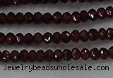 CGA517 15.5 inches 2*3mm faceted rondelle red garnet beads