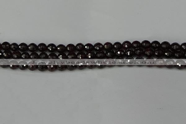 CGA662 15.5 inches 6mm faceted round red garnet beads wholesale