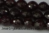 CGA663 15.5 inches 8mm faceted round red garnet beads wholesale