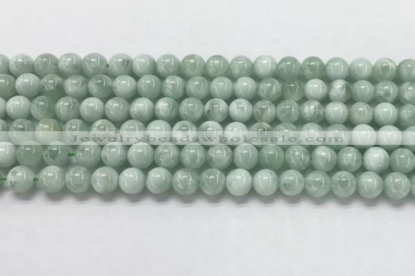 CGA900 15.5 inches 4mm round green angel skin gemstone beads