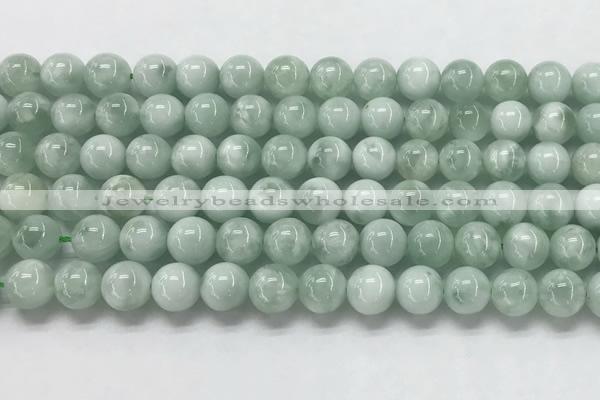 CGA902 15.5 inches 8mm round green angel skin gemstone beads