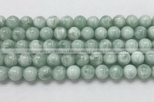 CGA903 15.5 inches 10mm round green angel skin gemstone beads