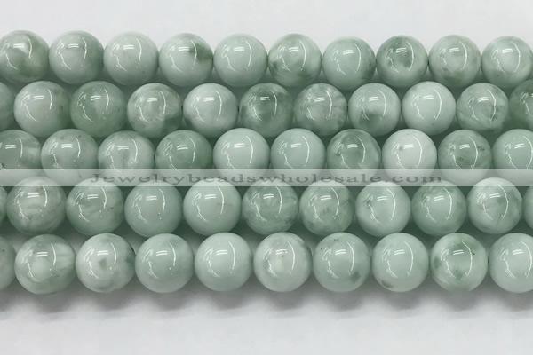 CGA905 15.5 inches 14mm round green angel skin gemstone beads