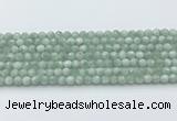 CGA910 15.5 inches 4mm faceted round green angel skin beads wholesale