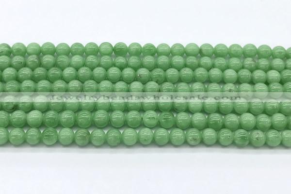 CGA930 15 inches 6mm round green angel skin beads