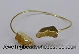 CGB1031 8*18mm - 10*20mm freeform druzy agate bangles