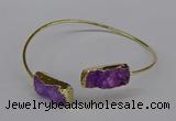 CGB1032 8*18mm - 10*20mm freeform druzy agate bangles