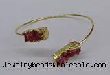 CGB1033 8*18mm - 10*20mm freeform druzy agate bangles