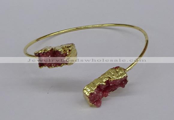 CGB1033 8*18mm - 10*20mm freeform druzy agate bangles