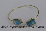 CGB1034 8*18mm - 10*20mm freeform druzy agate bangles