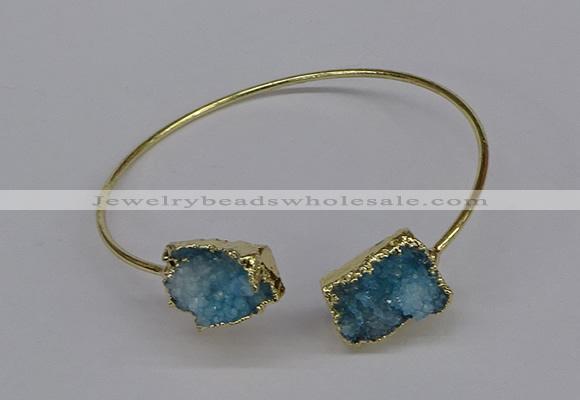 CGB1034 8*18mm - 10*20mm freeform druzy agate bangles