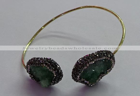 CGB1505 18*25mm - 20*28mm freeform druzy agate bangles wholesale