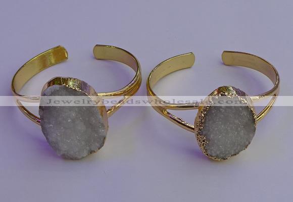 CGB2000 22*30mm - 25*30mm freeform druzy agate gemstone bangles