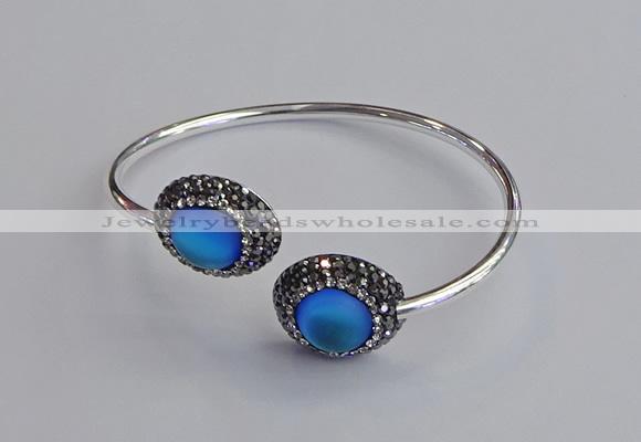 CGB2051 15*20mm oval glass bangles wholesale