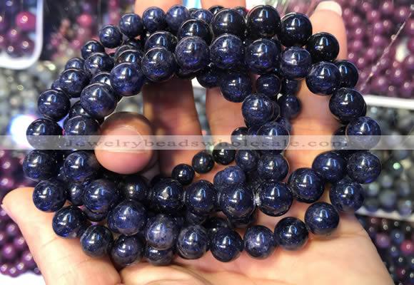 CGB2534 7.5 inches 8mm round sapphire gemstone beaded bracelets