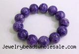 CGB2557 7.5 inches 18mm round charoite gemstone beaded bracelets