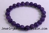 CGB2561 7.5 inches 8mm round charoite gemstone beaded bracelets