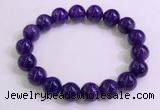 CGB2563 7.5 inches 10mm round charoite gemstone beaded bracelets