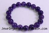 CGB2572 7.5 inches 11mm round charoite gemstone beaded bracelets