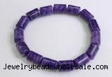 CGB2577 7.5 inches 8*12mm tube charoite gemstone bracelet