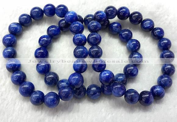 CGB2628 7.5 inches 10mm round natural kyanite beaded bracelets