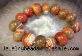 CGB3012 7.5 inches 13*20mm - 15*20mm rondelle agate bracelet