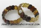 CGB3122 7.5 inches 10*20mm faceted oval agate bracelets