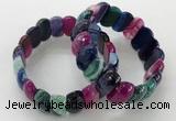 CGB3133 7.5 inches 10*20mm faceted oval agate bracelets