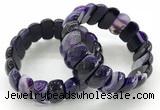 CGB3141 7.5 inches 11*23mm faceted oval agate bracelets