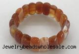 CGB3144 7.5 inches 11*23mm faceted oval agate bracelets