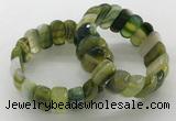 CGB3147 7.5 inches 11*23mm faceted oval agate bracelets