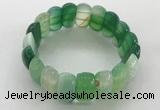 CGB3148 7.5 inches 11*23mm faceted oval agate bracelets